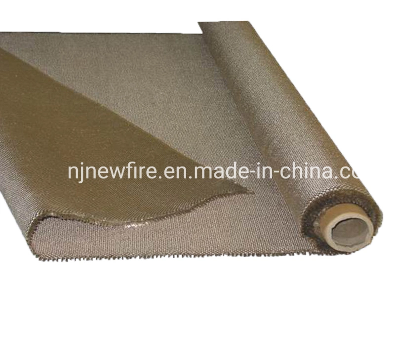 Vermiculite Coated Fiberglass Cloth for High Temperature Welding Protective Fireproof From China High Quality Vermiculite Coated Fiberglass Fabric