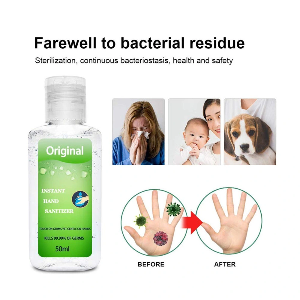 Waterless 50ml Alcohol Instant Hand Sanitizer